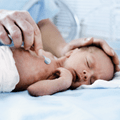 Transcutaneous monitoring of a newborn